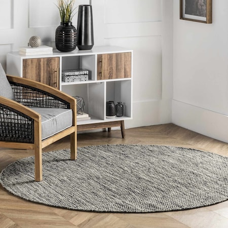 Nuloom Alessi Solid Farmhouse Cotton Area Rug 6ft JASG01C-R606